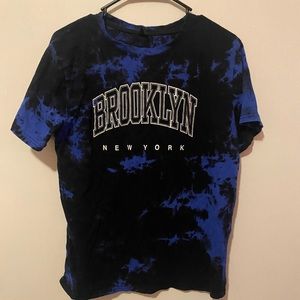 black and blue brooklyn shirt